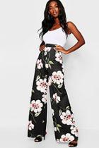 Boohoo Large Floral Wide Leg Trousers