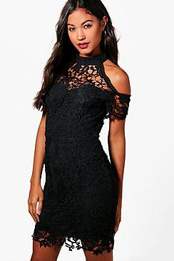 Boohoo Boutique Corded Lace Midi Dress