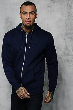 Boohoo Original Man Zip Through Hoodie