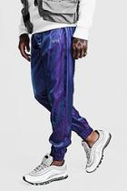 Boohoo Irredescent Joggers With Reflective Man Print