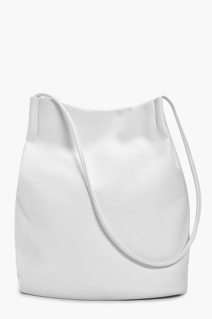 Boohoo Leila Duffle Bag Cross Body White