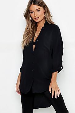 Boohoo Pocket Detail Oversized Shirt