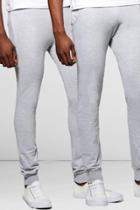 Boohoo Super Skinny Joggers In 2 Pack Multi