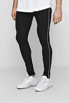 Boohoo Spray On Skinny Jeans With Piped Side Seam