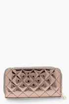 Boohoo Ally Quilted Ziparound Purse