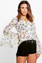 Boohoo Petite Jenna Fitted Kimono Sleeve Blouse