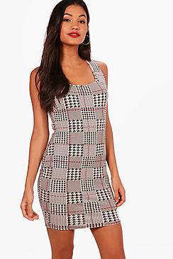 Boohoo Katie Square Neck Jersey Bodycon Dress