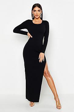 Boohoo Extreme Split Maxi Dress