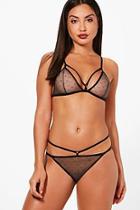 Boohoo Rose Spot Mesh Knicker