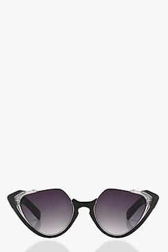 Boohoo Erin Cut Out Cat Eye Sunglasses