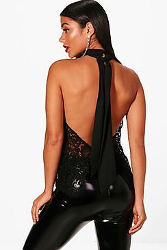 Boohoo Jasmine Open Back Lace Cami