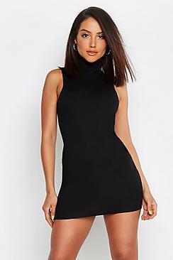 Boohoo Neon Roll Neck Bodycon Mini