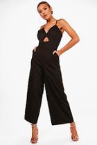 Boohoo Savannah Cut Front Culotte Jumpsuit