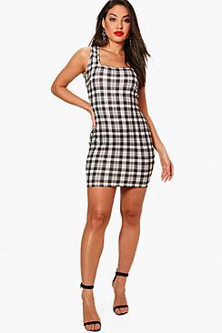 Boohoo Tammy Square Neck Jersey Bodycon Dress