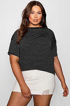 Boohoo Plus Lydia Stripe T Shirt