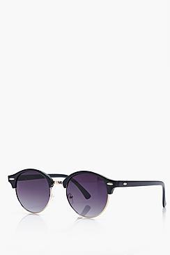 Boohoo Black Classic Clubmaster Sunglasses
