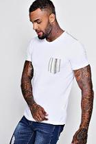 Boohoo Back And Pocket Stripe Print T-shirt