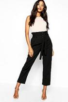 Boohoo Woven Button Tie Detail Trouser