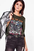 Boohoo Katie From The Ashes Band Knit Top