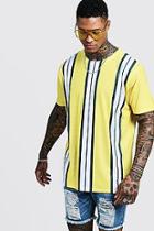 Boohoo Oversized T-shirt In Vertical Stripe