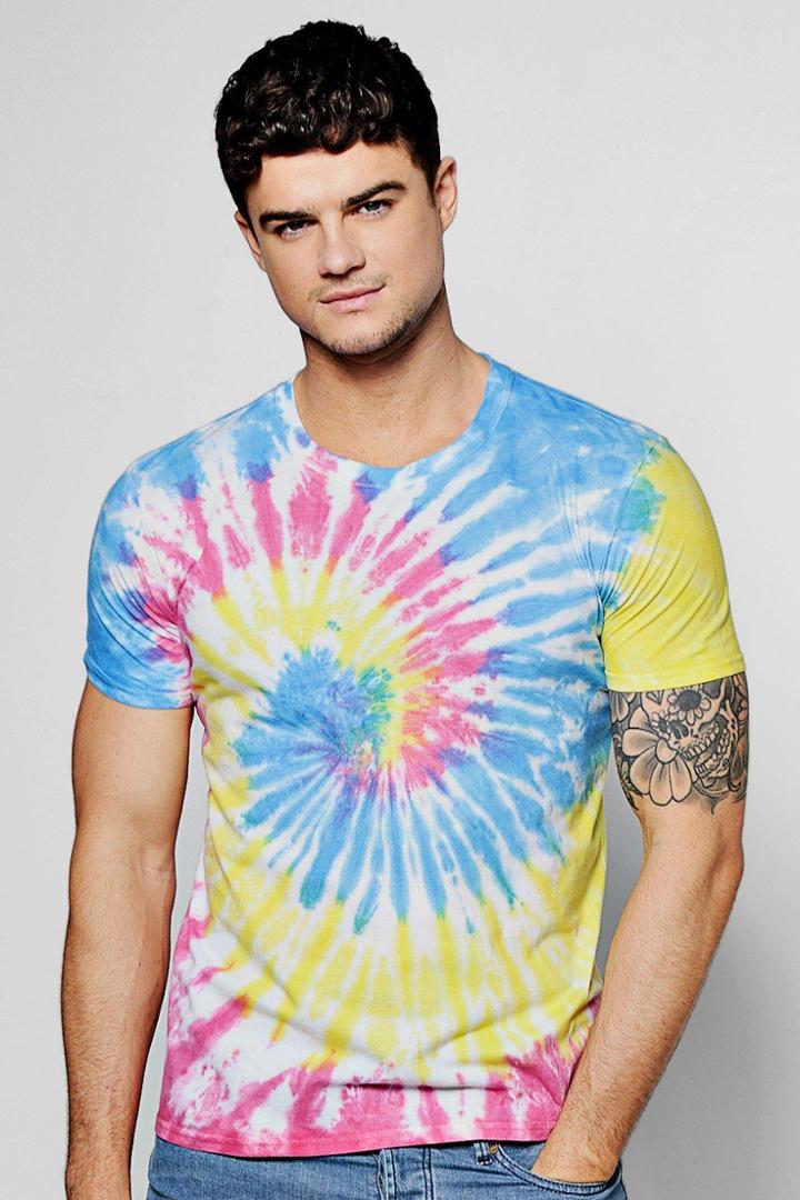 Boohoo Multi Colour Tie Dye T Shirt Multi