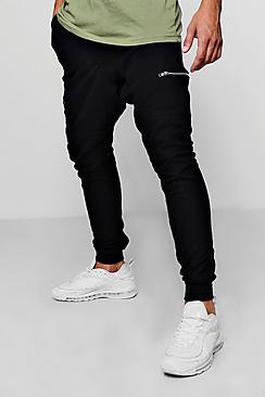 Boohoo Jersey Drop Crotch Joggers