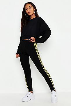 Boohoo Petite Oversized Slouchy Crop Sweat