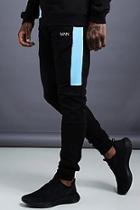 Boohoo Man Skinny Jersey Jogger With Side Panels