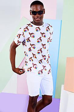 Boohooman X Philip Normal Eyeball Print T Shirt