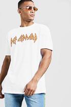 Boohoo Def Leopard Logo Oversized License T-shirt