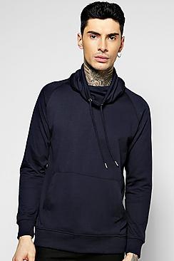 Boohoo Funnel Neck Raglan Sweatshirt