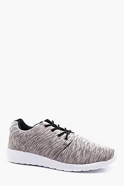 Boohoo Marl Knitted Trainer