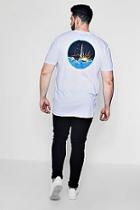 Boohoo Big And Tall Nasa Front And Back Print T-shirt