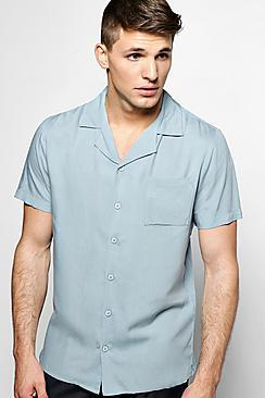 Boohoo Short Sleeve Revere Collar Shirt