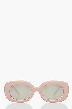 Boohoo Pink Skinny Square Sunglasses
