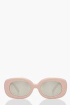 Boohoo Pink Skinny Square Sunglasses