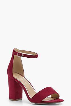 Boohoo Saskia Suedette Block Heel