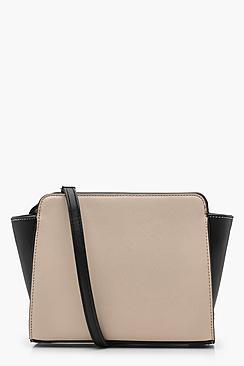 Boohoo Amy Crosshatch Colour Block Cross Body