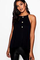 Boohoo Square Neck Horn Button Swing Cami