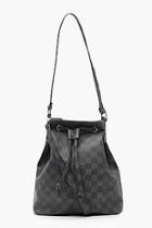 Boohoo Check Duffle Bag With Cross Body Strap