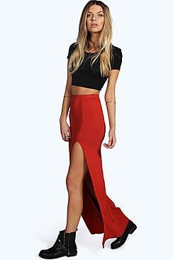 Boohoo Soraya Thigh Split Maxi Skirt