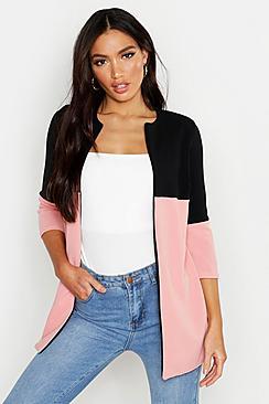 Boohoo Contrast Panel Lightweight Duster