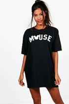 Boohoo Nicole Disney Mouse Print Sleep T-shirt
