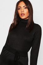 Boohoo Roll Neck Knitted Top