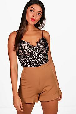 Boohoo Frill Hem Short
