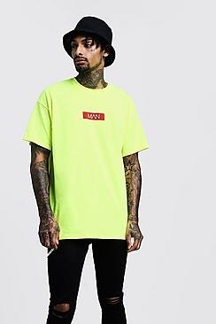 Boohoo Neon Oversized Red Box T-shirt