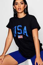 Boohoo Usa Slogan T-shirt