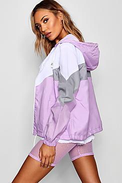 Boohoo Hooded Panelled Windbreaker