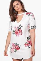 Boohoo Plus Elizabeth Plunge V Neck Shift Dress