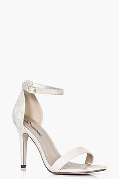 Boohoo Megan Cushioned Mid Heel 2 Part Heels
